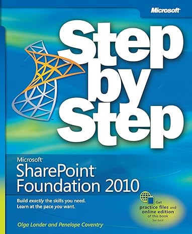 microsoft sharepoint foundation 2010 step by step 1st edition olga m londer ,penelope coventry 0735627266,