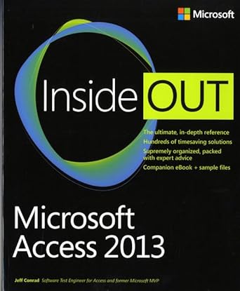 microsoft access 2013 inside out 1st edition jeff conrad 0735671230, 978-8120349186