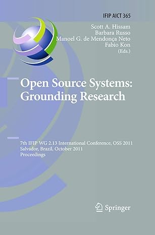 open source systems grounding research 7th ifip 2 13 international conference oss 2011 salvador brazil