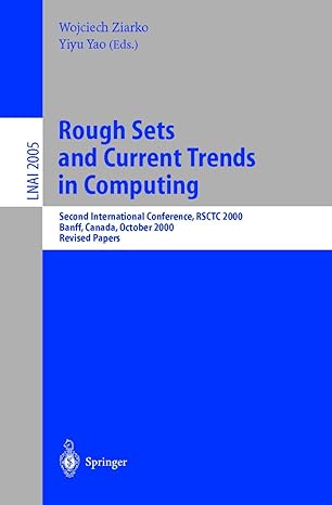 rough sets and current trends in computing second international conference rsctc 2000 banff canada october 16