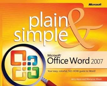 microsoft office word 2007 plain and simple 1st edition jerry joyce ,marianne moon b0085sm1ce