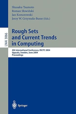 rough sets and current trends in computing  international conference rsctc 2004 uppsala sweden june 1 5 2004