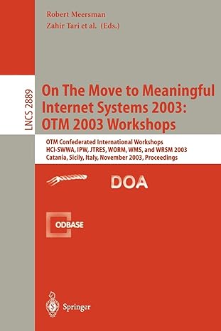 on the move to meaningful internet systems 2003 otm 2003 workshops otm confederated international workshops