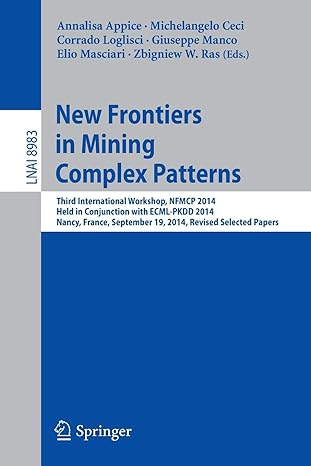 new frontiers in mining complex patterns third international workshop nfmcp 2014 held in conjunction with