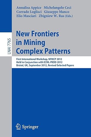 new frontiers in mining complex patterns first international workshop nfmcp 2012 held in conjunction with