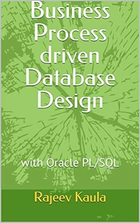 business process driven database design with oracle pl/sql 1st edition rajeev kaula b001icoq0o