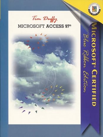 microsoft access 97 blue ribbon edition 2nd edition tim duffy