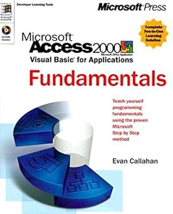 microsoft access 2000 vba fundamentals/mastering set 1st edition evan callahan ,microsoft press 0735608148,