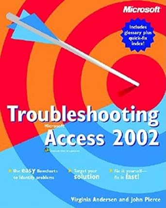troubleshooting microsoft access 2002 1st edition virginia andersen ,john pierce