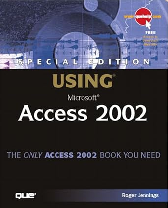 special edition using microsoft access 2002 1st edition roger jennings 078972510x, 978-0789725103