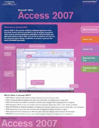 microsoft office access 2007 coursenotes 1st edition course technology 1423912497, 978-1423912491