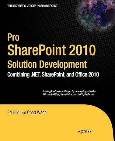 pro sharepoint 2010 solution development combining net sharepoint and office 2010 1st edition ed hild ,chad
