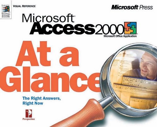 microsoft access 2000 at a glance 1st edition perspection inc 1572319461, 978-1572319462