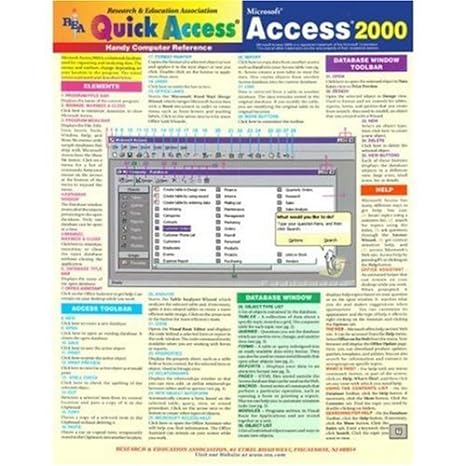 microsoft access 2000 quick access 1st edition the editors of rea 0878912495, 978-0878912490