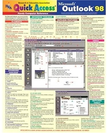 microsoft outlook 98 quick access 1st edition the editors of rea 0878912568, 978-0878912568