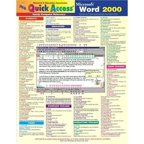 microsoft word 2000 quick access 1st edition the editors of rea 0878913238, 978-0878913237