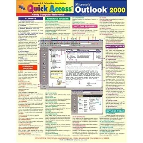 microsoft outlook 2000 quick access 1st edition the editors of rea 0878913254, 978-0878913251