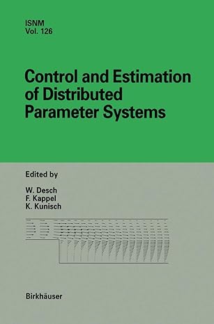 control and estimation of distributed parameter systems international conference in vorau austria july 14 20