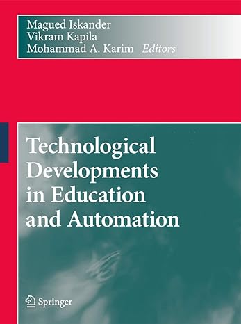 technological developments in education and automation 2010th edition magued iskander ,vikram kapila