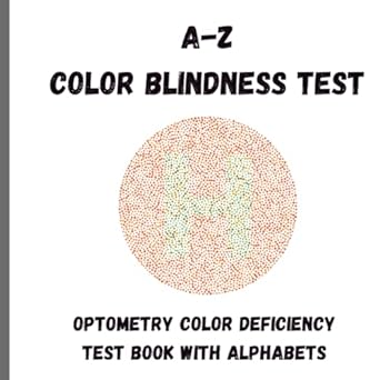 a z color blindness test optometry color deficiency test book with alphabets 1st edition d a b0cj3vvvx6,