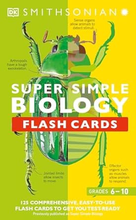super simple biology flash cards 125 comprehensive easy to use flash cards to get you test ready 1st edition
