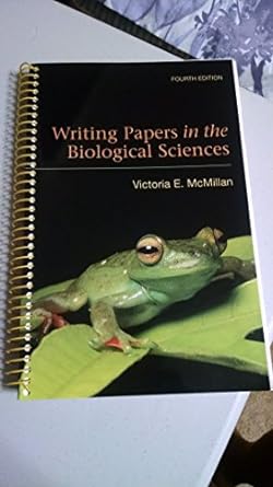 writing papers in the biological sciences 4th edition victoria e mcmillan 0312440839, 978-0312440831