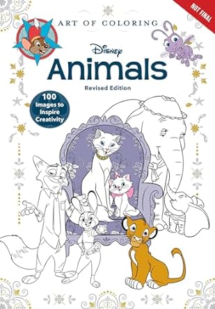 art of coloring disney animals media tie-in edition disney books 1368099289, 978-1368099288
