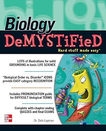 biology demystified 1st edition dale layman 0071410406, 978-0071410403