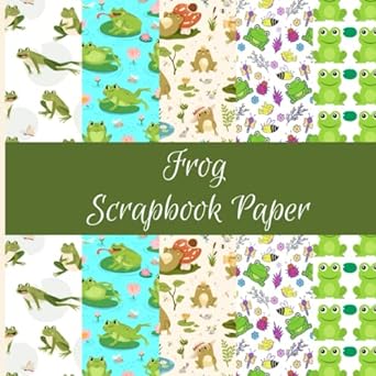 frog scrapbook paper amphibian themed pattern double sided craft paper pad supplies for diy projects and