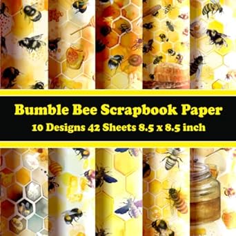 bumble bee scrapbook paper 10 designs 42 sheets 8 5 x 8 5 inch elevate your crafting and add a touch of