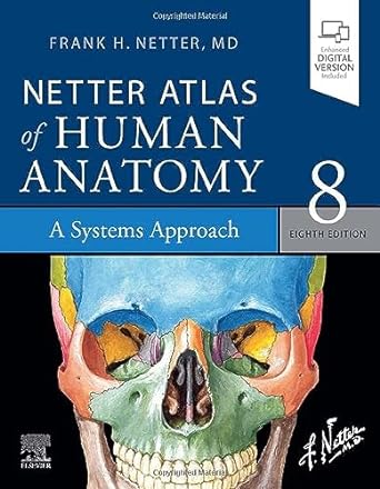 netter atlas of human anatomy a systems approach paperback + ebook 8th edition frank h netter md 0323760287,