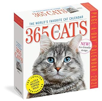 365 cats page a day calendar 2021 1st edition workman calendars 1523508590, 978-1523508594
