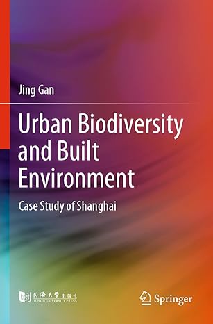 urban biodiversity and built environment case study of shanghai 1st edition jing gan 9811609519,