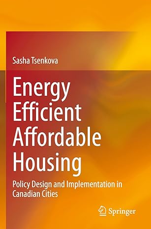 energy efficient affordable housing policy design and implementation in canadian cities 1st edition sasha