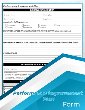 performance improvement plan form book performance development plan hr forms 100 forms 1st edition hikk pip