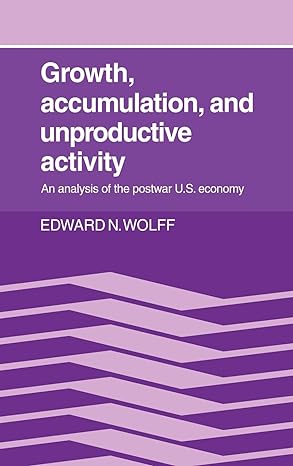 growth accumulation and unproductive activity an analysis of the postwar us economy 1st edition edward n