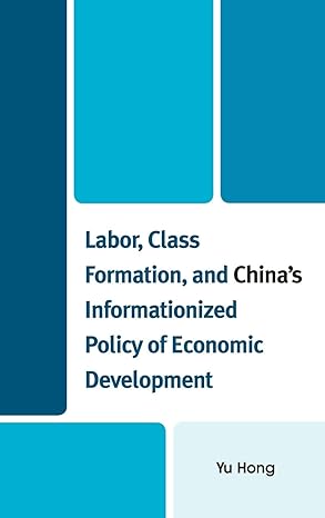 labor class formation and chinas informationized policy of economic development 1st edition yu hong