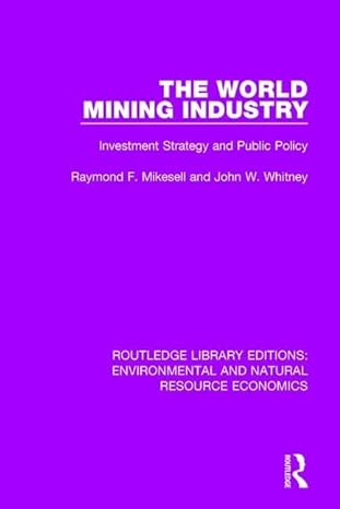 the world mining industry investment strategy and public policy 1st edition raymond f mikesell ,john w