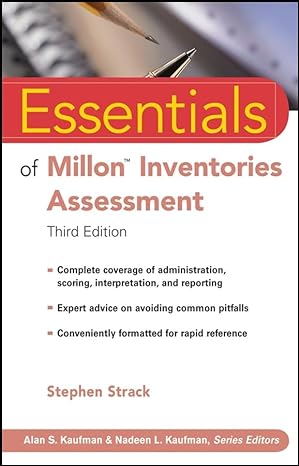 essentials of millon inventories assessment 3rd edition stephen strack 0470168625, 978-0470168622