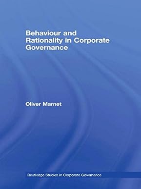 behaviour and rationality in corporate governance 1st edition oliver marnet b001jrx0ge, 978-0415437523