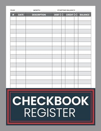 checkbook register simple and large pages 8 5 x 11  checkbook register booknook b0cjddqrdy