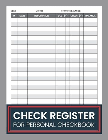 check registers for personal checkbook simple and large pages 8 5 x 11  checkbook register booknook b0cjhh3w93