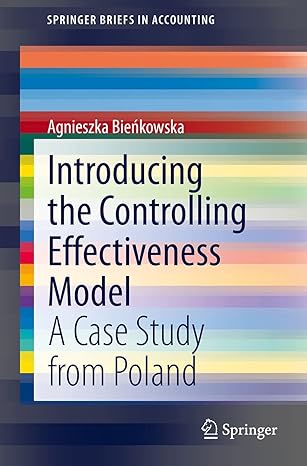 introducing the controlling effectiveness model a case study from poland 1st edition agnieszka bie kowska