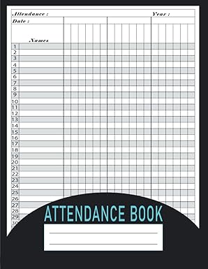 attendance book simple daily attendance tracker for employees teachers educators staff 3 weeks x 6 days per