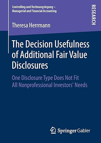 the decision usefulness of additional fair value disclosures one disclosure type does not fit all