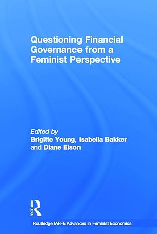 questioning financial governance from a feminist perspective 1st edition brigitte young ,isabella bakker