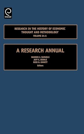 research in the history of economic thought and methodology a research annual 1st edition warren samuels