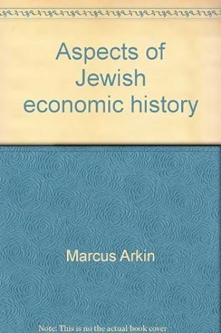 aspects of jewish economic history 1st edition marcus arkin 0827600674, 978-0827600676