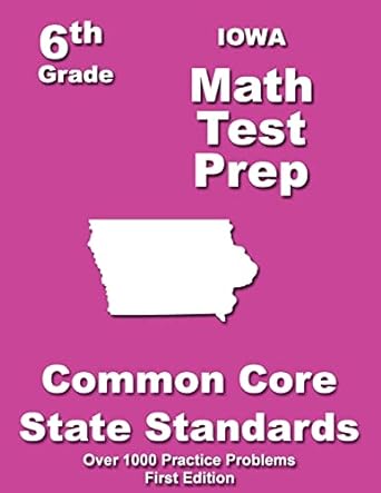 iowa 6th grade math test prep common core learning standards 1st edition teachers' treasures 1505715261,
