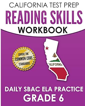 california test prep reading skills workbook daily sbac ela practice grade 6 preparation for the smarter